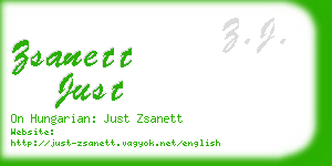 zsanett just business card